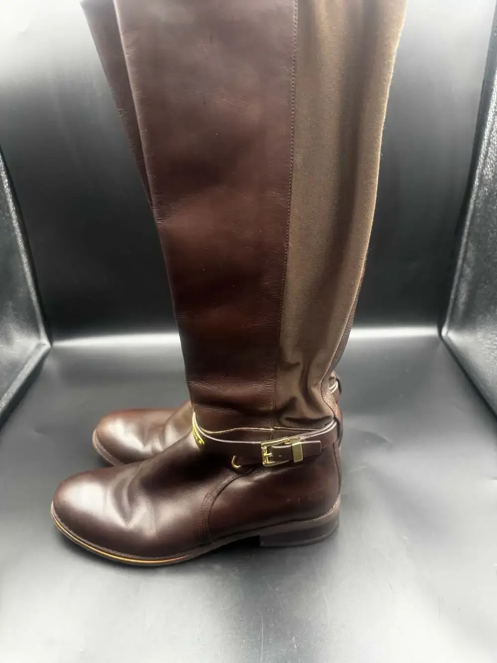 Michael Kors Brown Leather Knee High Boots Size 8M